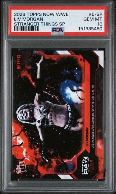 2026 Topps Now Liv Morgan Stranger Things #5-SP PSA 10