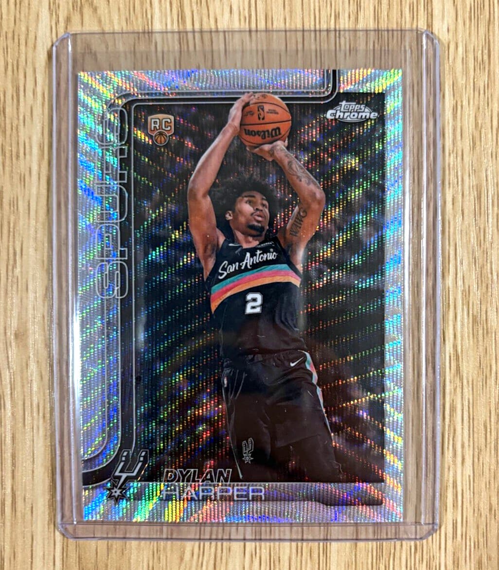 Topps Chrome Basketball 2025-26 Dylan Harper Spurs Wave Refractor RC #252