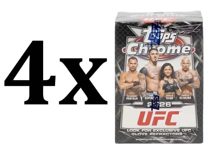 2026 Topps CHROME UFC MMA Blaster 4-Box Lot Sealed!