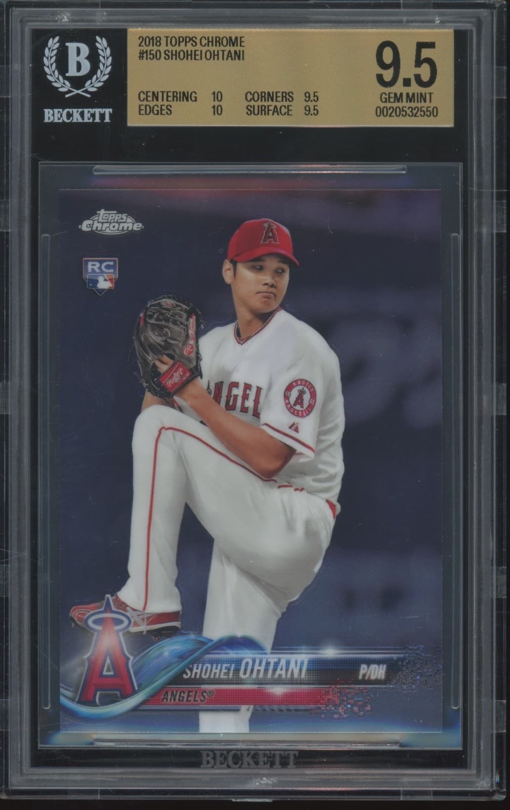 2018 Topps Chrome #150 Shohei Ohtani RC Rookie Gem Mint BGS 9.5