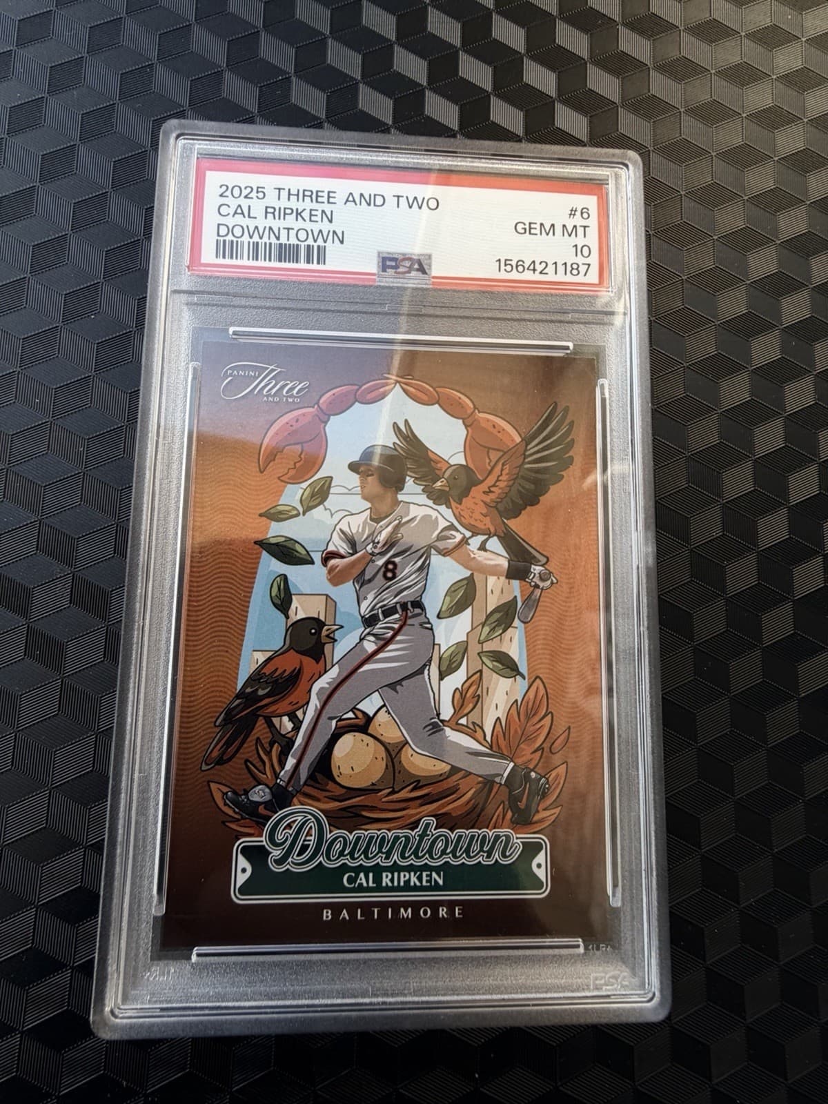 2025 Panini Three and Two Downtown Cal Ripken Orioles PSA 10 LOW POP!