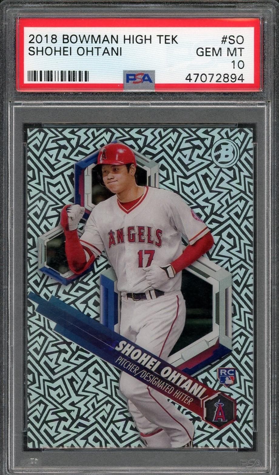 2018 Bowman High Tek Shohei Ohtani Rookie #RHT-SO PSA 10