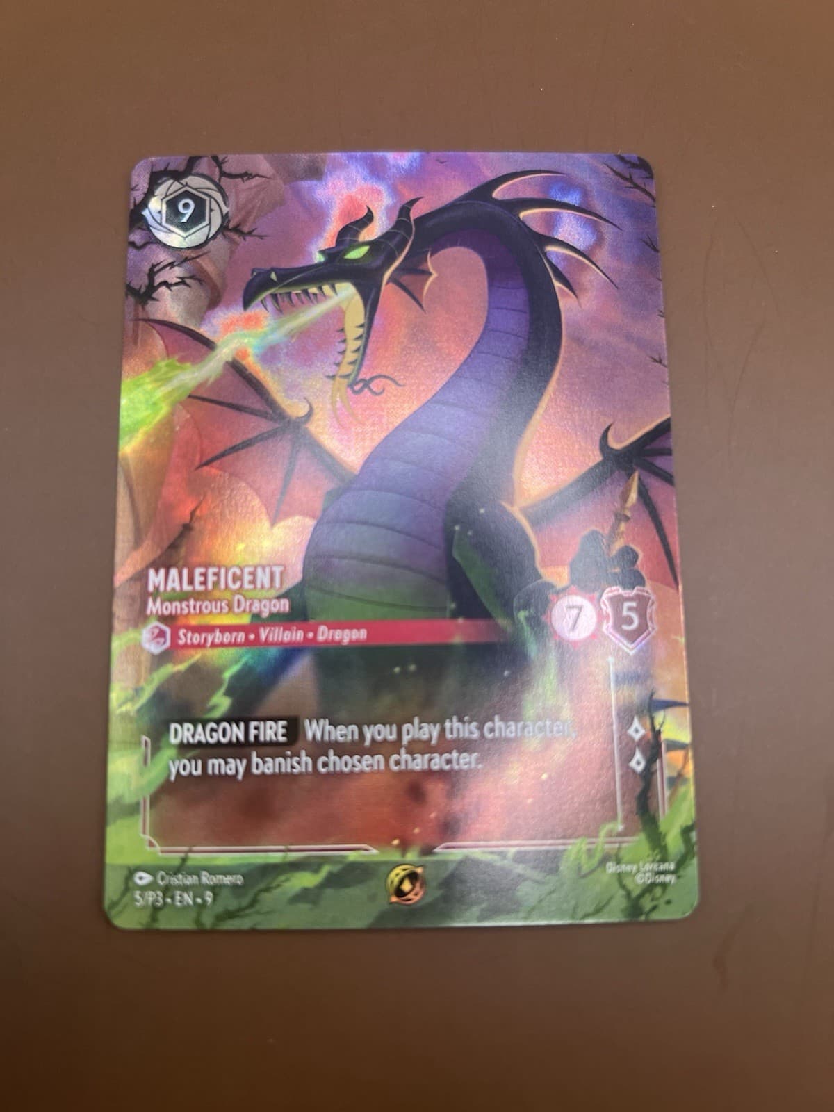 Disney Lorcana TCG Maleficent - Monstrous Dragon Promo Foil S1P3-EN-9 Ruby EN