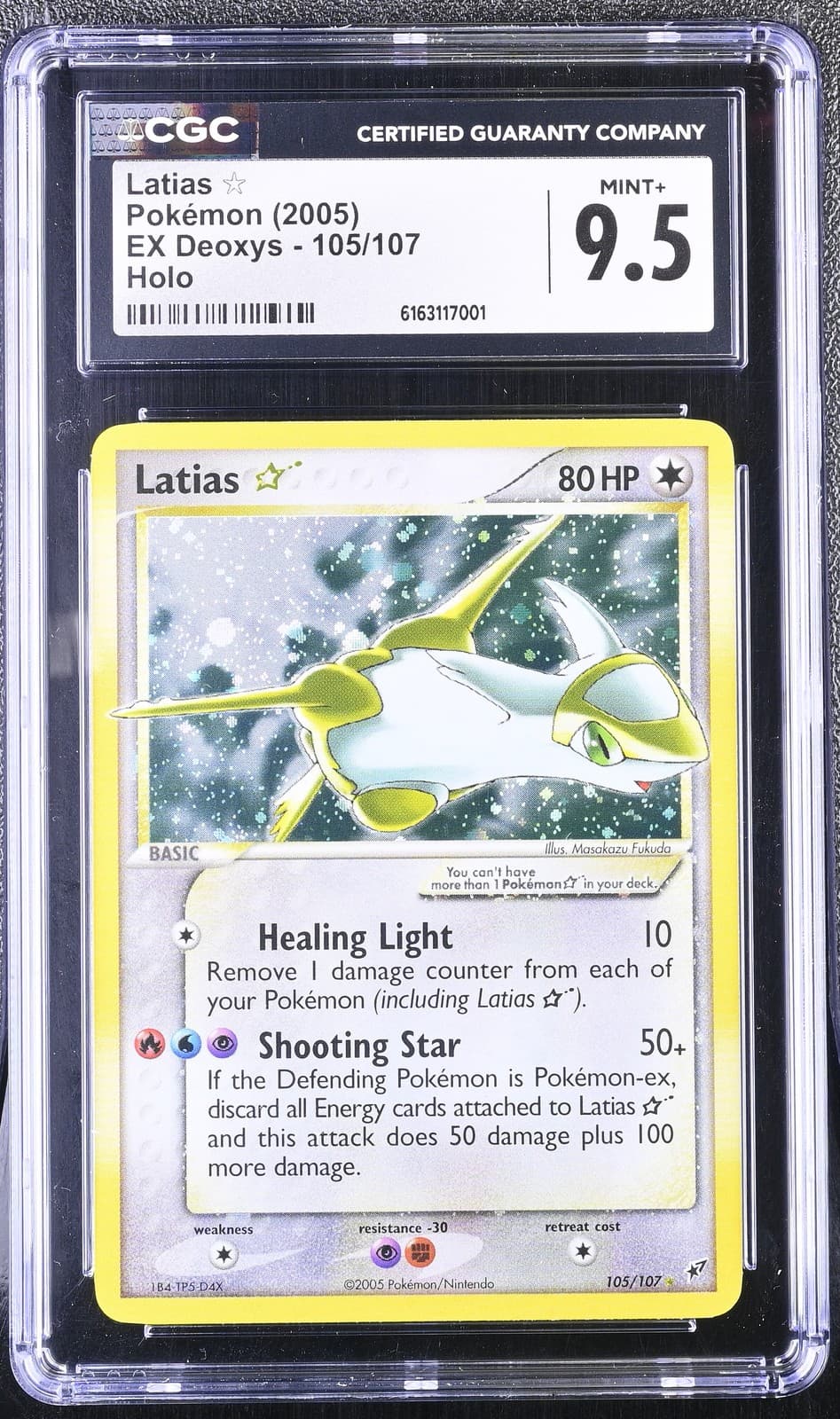 Pokemon Latias EX Deoxys Gold Star 105/107 Holo Ultra Rare CGC 9.5 Mint+
