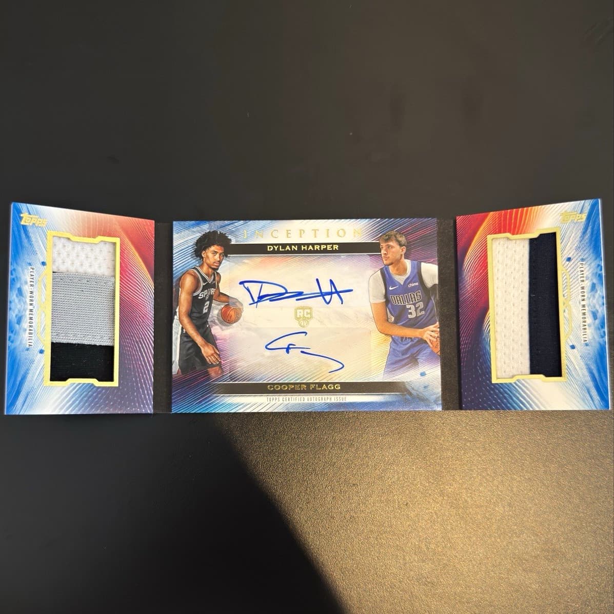 Cooper Flagg Dylan Harper 2025-26 Topps Inception RPA Rookie Blue Auto /25 Q0006