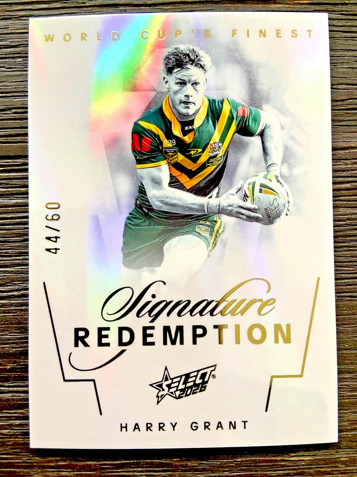2026 Nrl Select Rlwc 'World Cup'S Finest' Trad/Card- Harry Grant/Australia 44/60