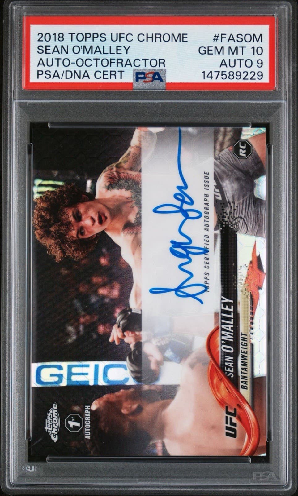 2018 Topps Chrome UFC Sean O’Malley Auto Octofractor