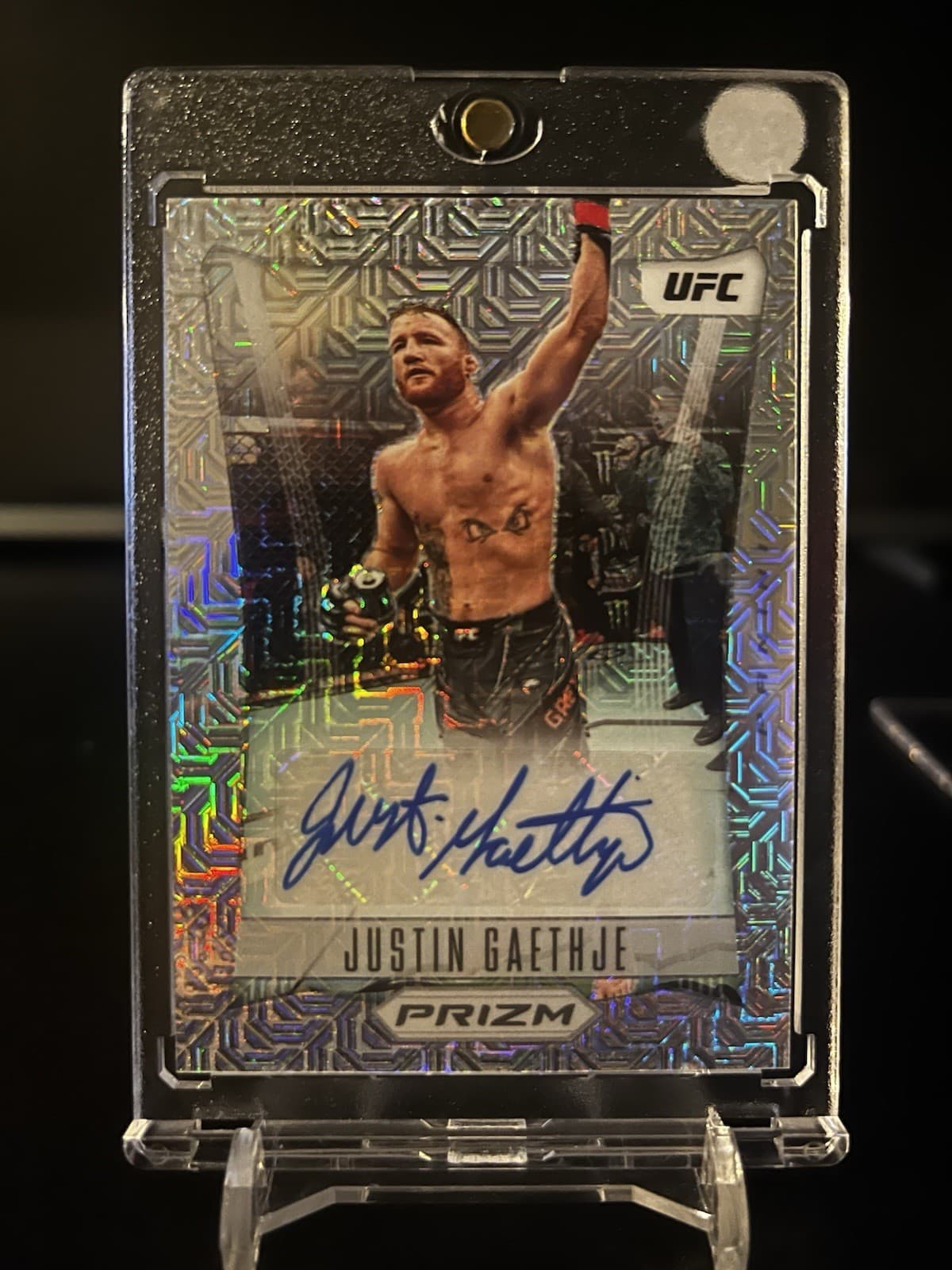 2023 Panini Prizm UFC Justin Gaethje Autograph 14/25  TH-JGT MOJO PRIZM