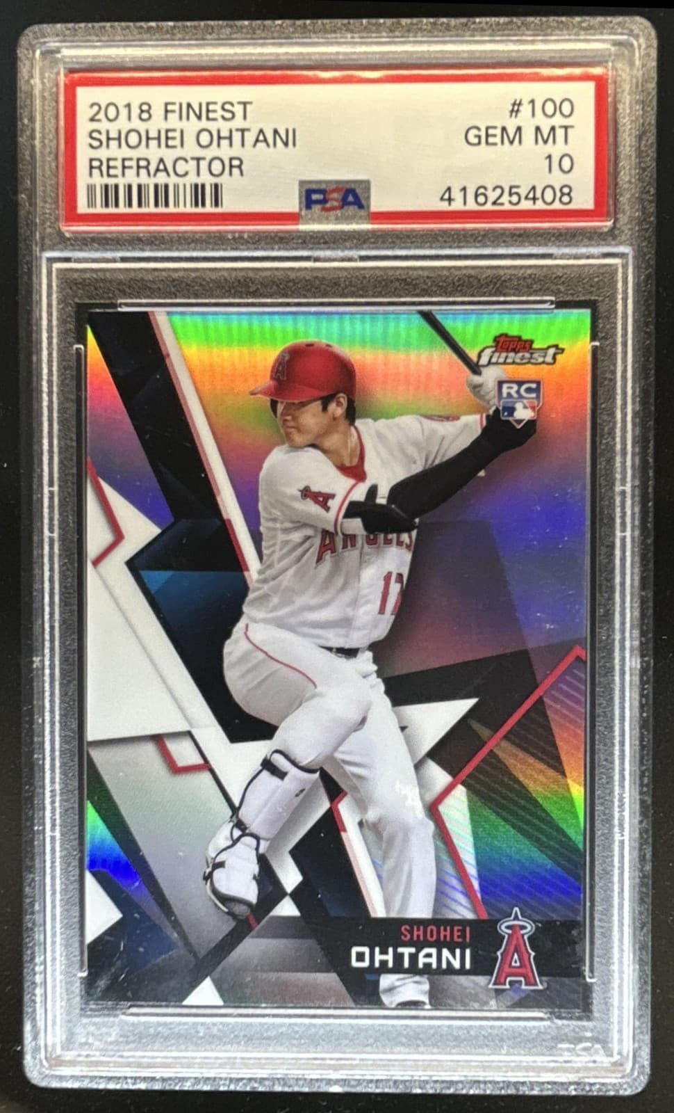 2018 Topps Finest Shohei Ohtani RC Refractor Rookie #100 Angels PSA 10 GEM MINT