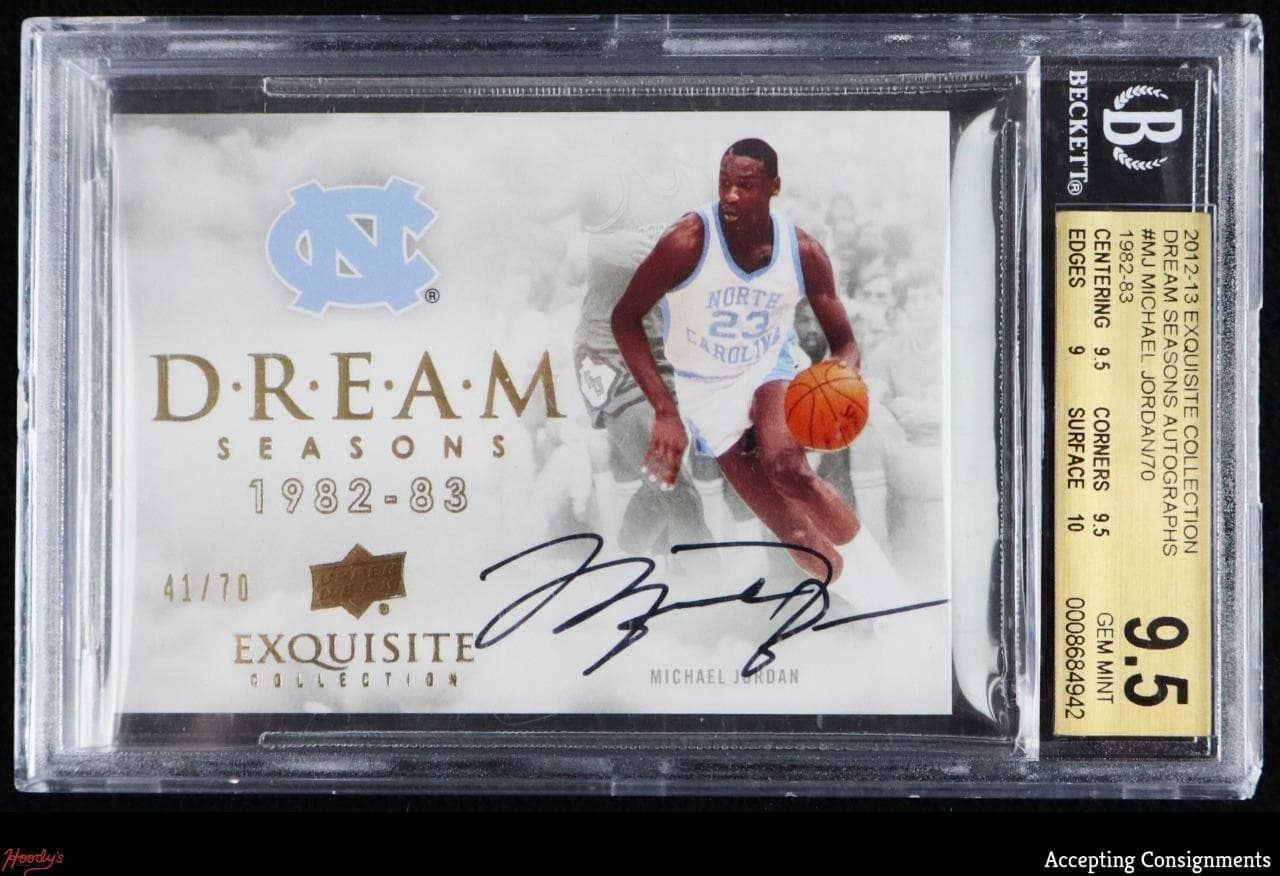 2012-13 Exquisite Dream Seasons Michael Jordan ON CARD AUTO 41/70 BGS 9.5 GEM