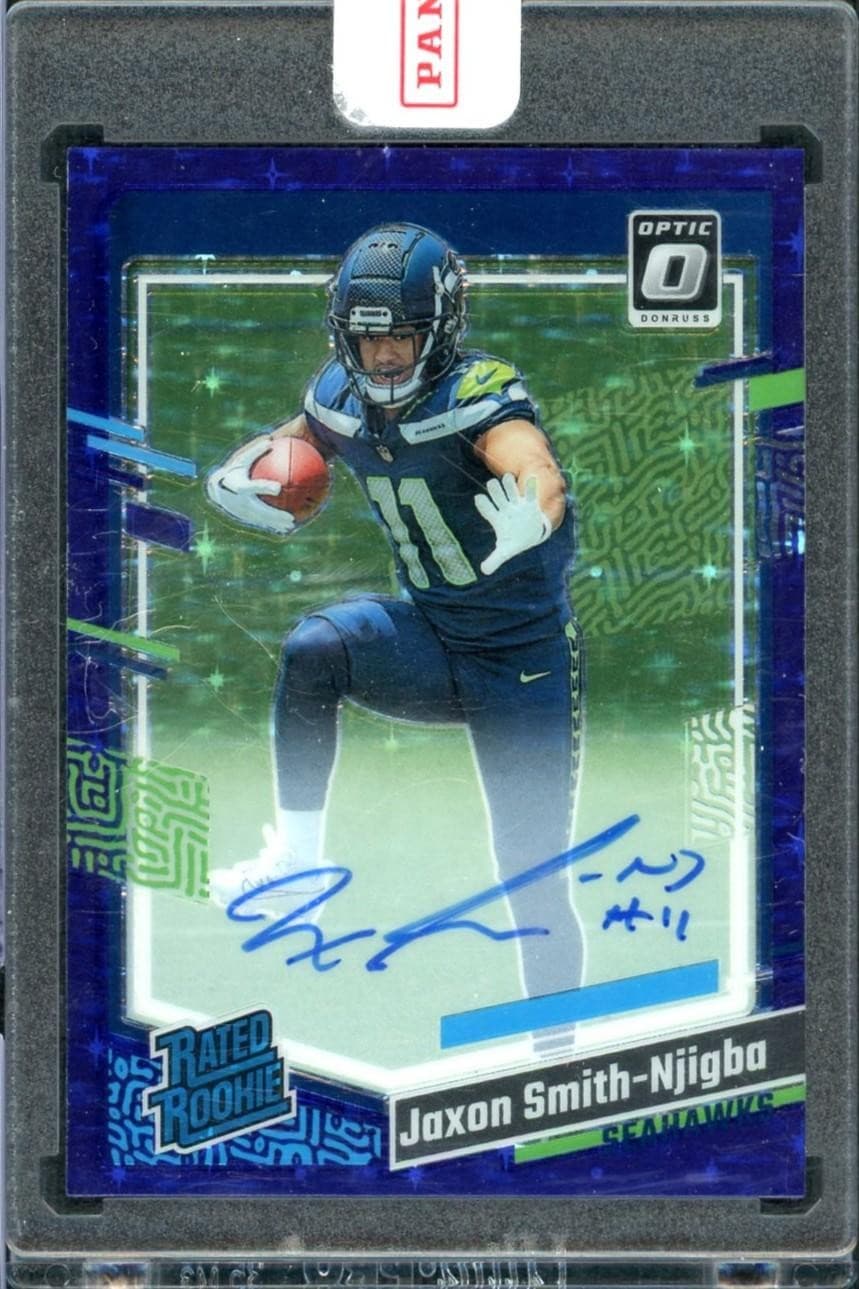 2023 Panini Donruss Optic Jaxon Smith-Njigba Rated Rookie Purple Stars Auto /50