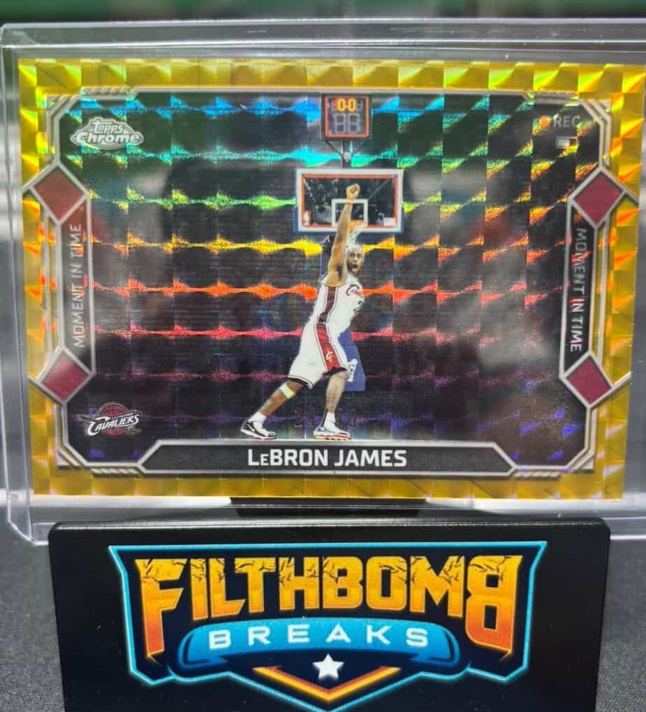Topps Chrome Update LeBron James #24/50 Cavaliers Moment in Time MT-LE Gold Geo 