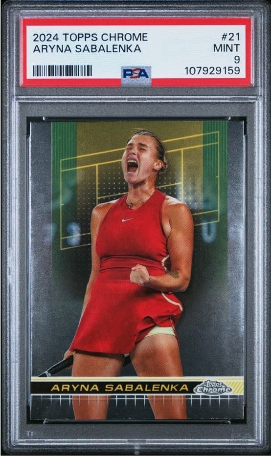 Aryna Sabalenka Rookie 2024 Topps Chrome Tennis Belarus WTA Mint PSA 9