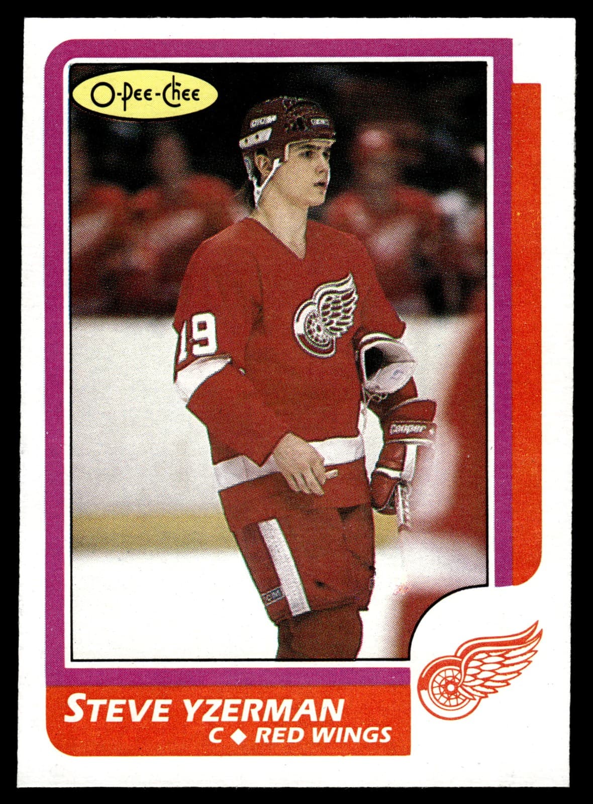 1986-87 O-PEE-CHEE HOCKEY Steve Yzerman #11 Red Wings HOF HIGH GRADE BEAUTY!