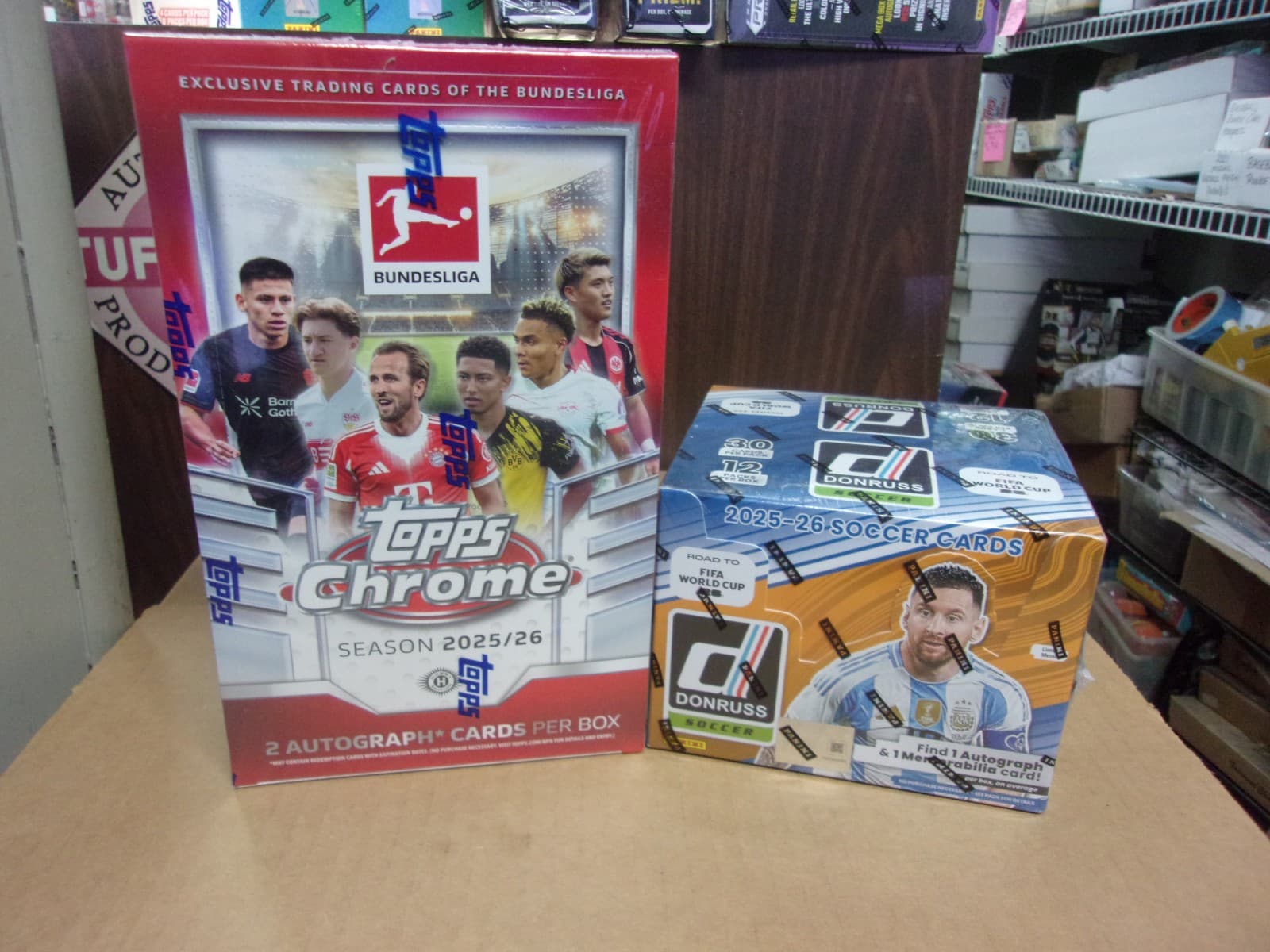 2025-26 DONRUSS ROAD WORLD CUP  + TOPPS CHROME BUNDESLIGA SOCCER HOBBY BOX LOT