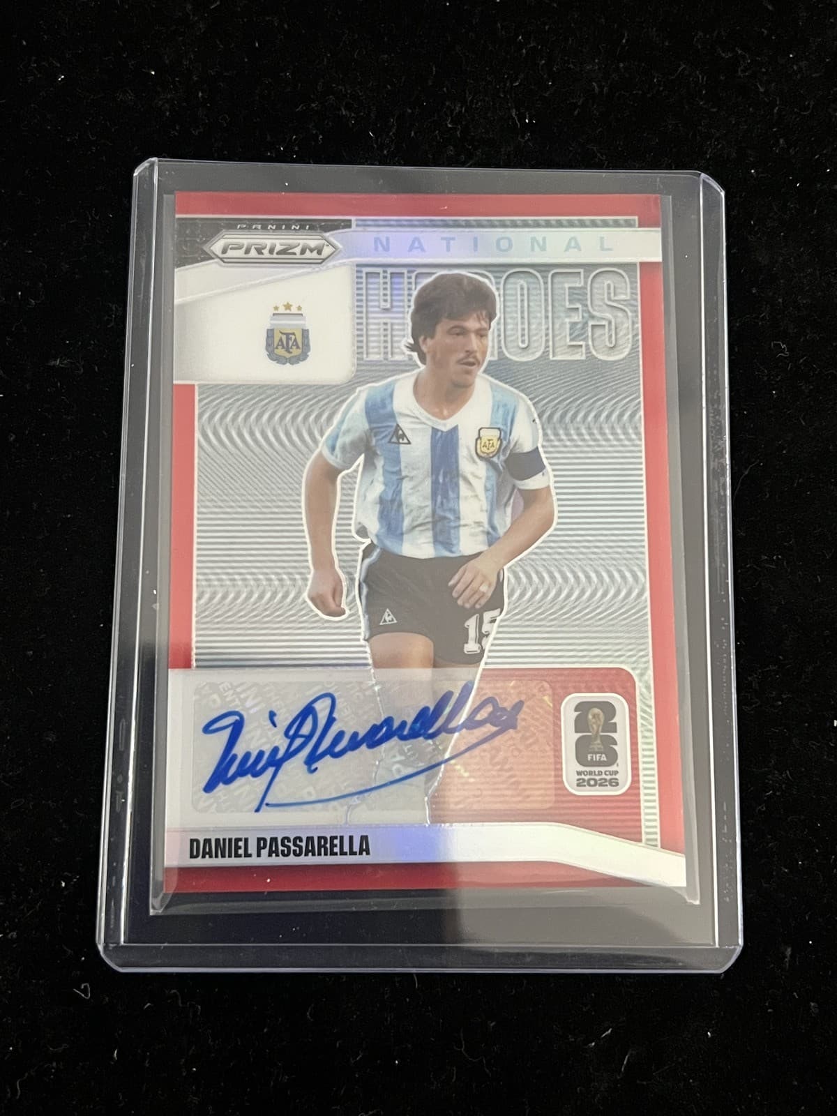 Daniel Passarella 2026 Panini Prizm FIFA World Cup National Heroes Auto Red /49