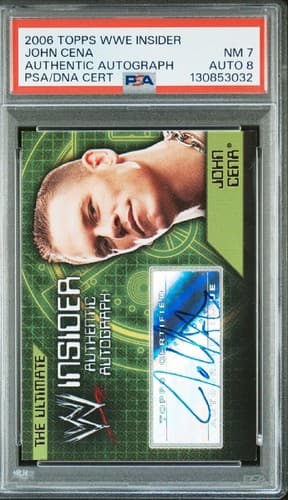 Topps 2006 WWE Insider John Cena Hard Signed Autograph PSA #130853032