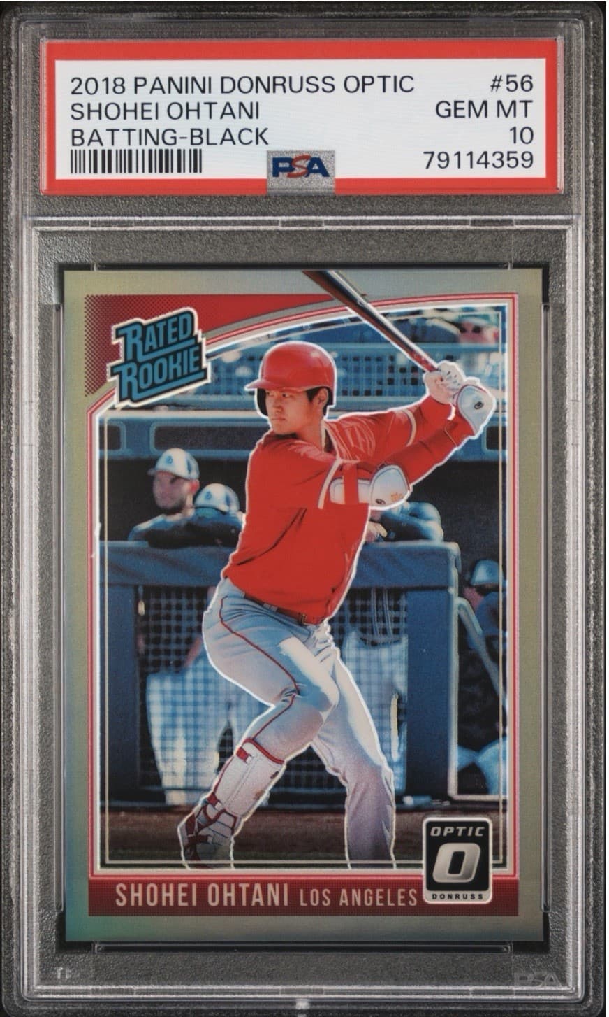 2018 Panini Donruss Optic SHOHEI OHTANI Batting Black /25 PSA 10 Rated Rookie