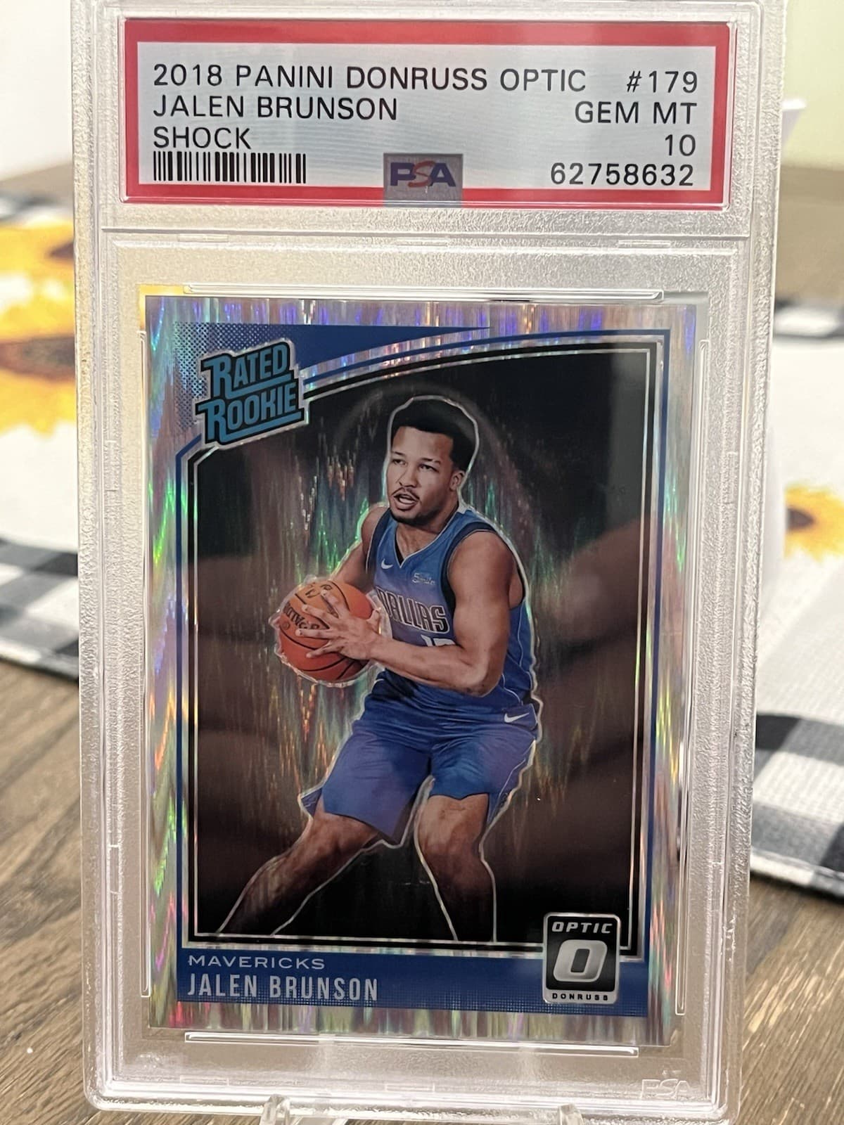 JALEN BRUNSON 2018 PANINI DONRUSS OPTIC -# 179 GEM MT SHOCK PSA 10 Knicks NBA RC