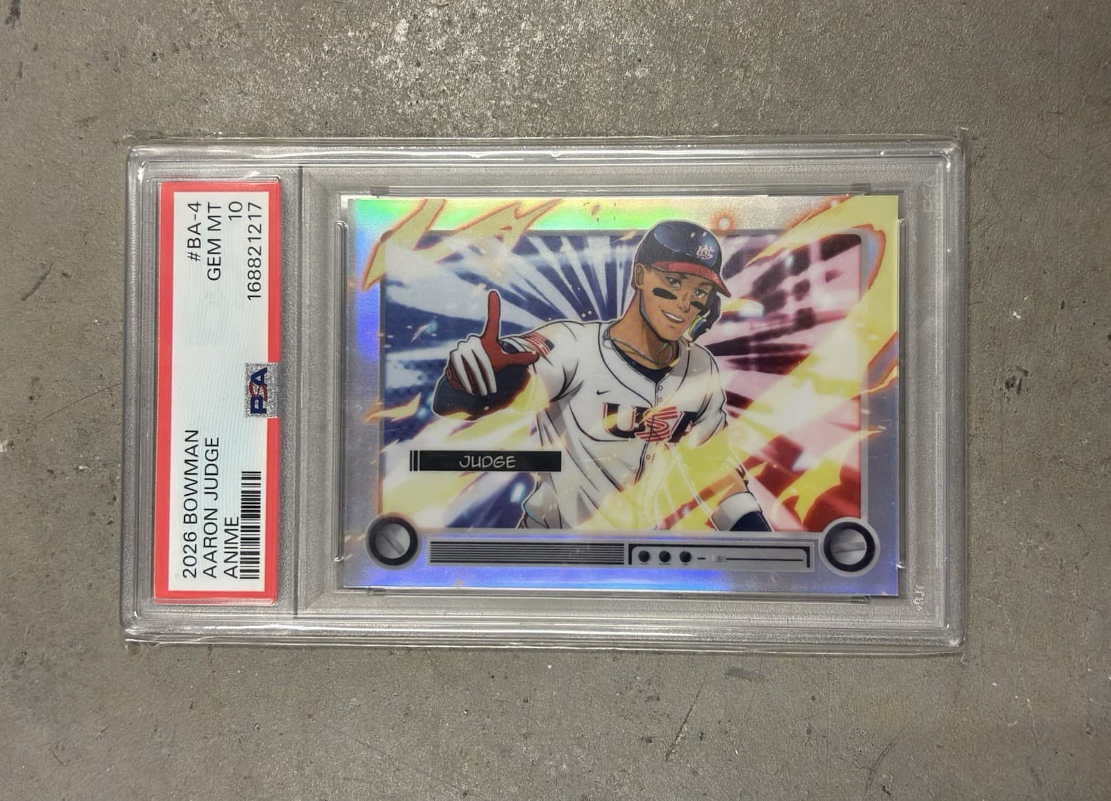 Bowman 2026 Aaron Judge Anime Insert BA-4 PSA 10 Gem Mint Baseball Card