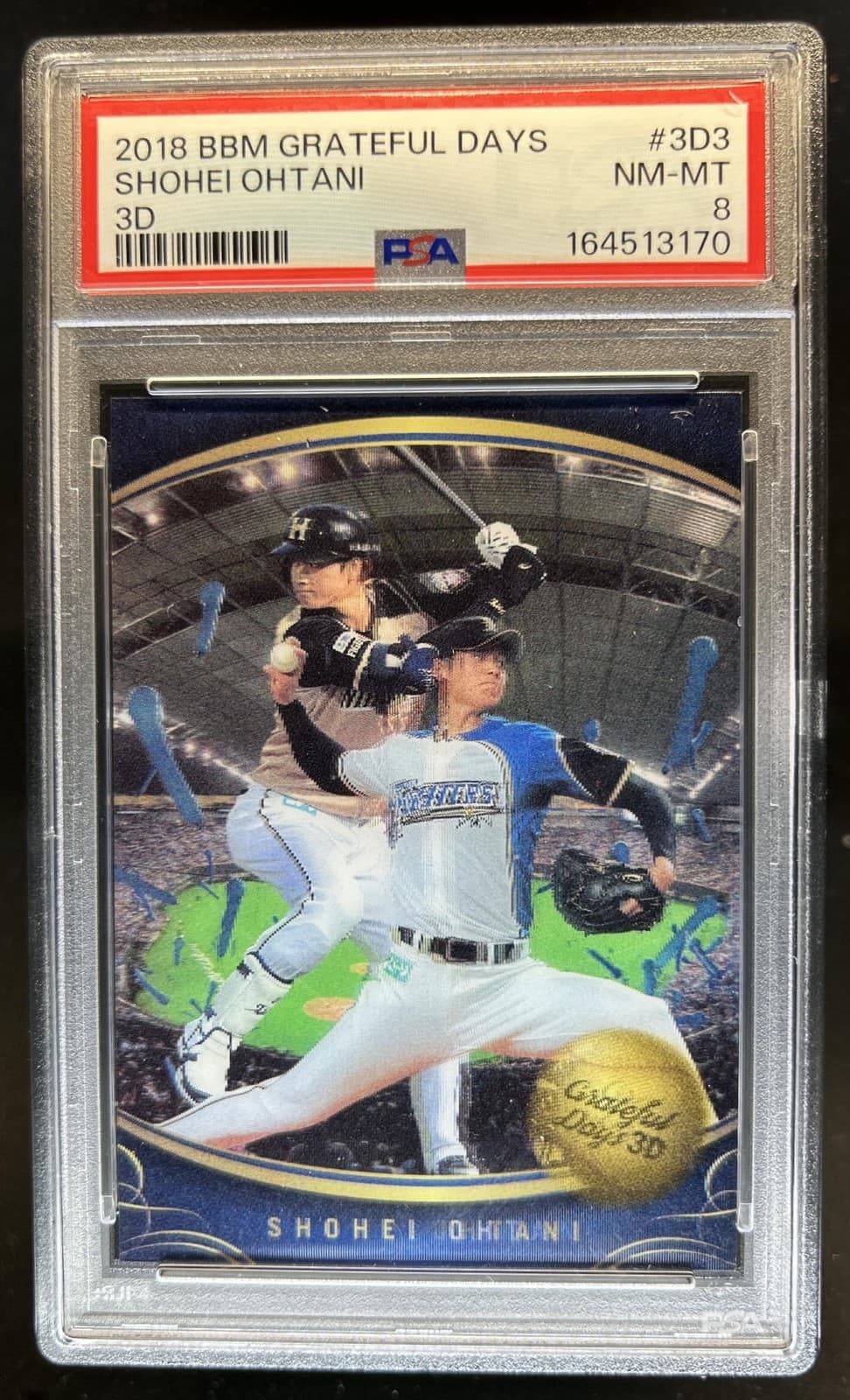 2018 BBM Shohei Ohtani 3D Cards #/499 PSA 8