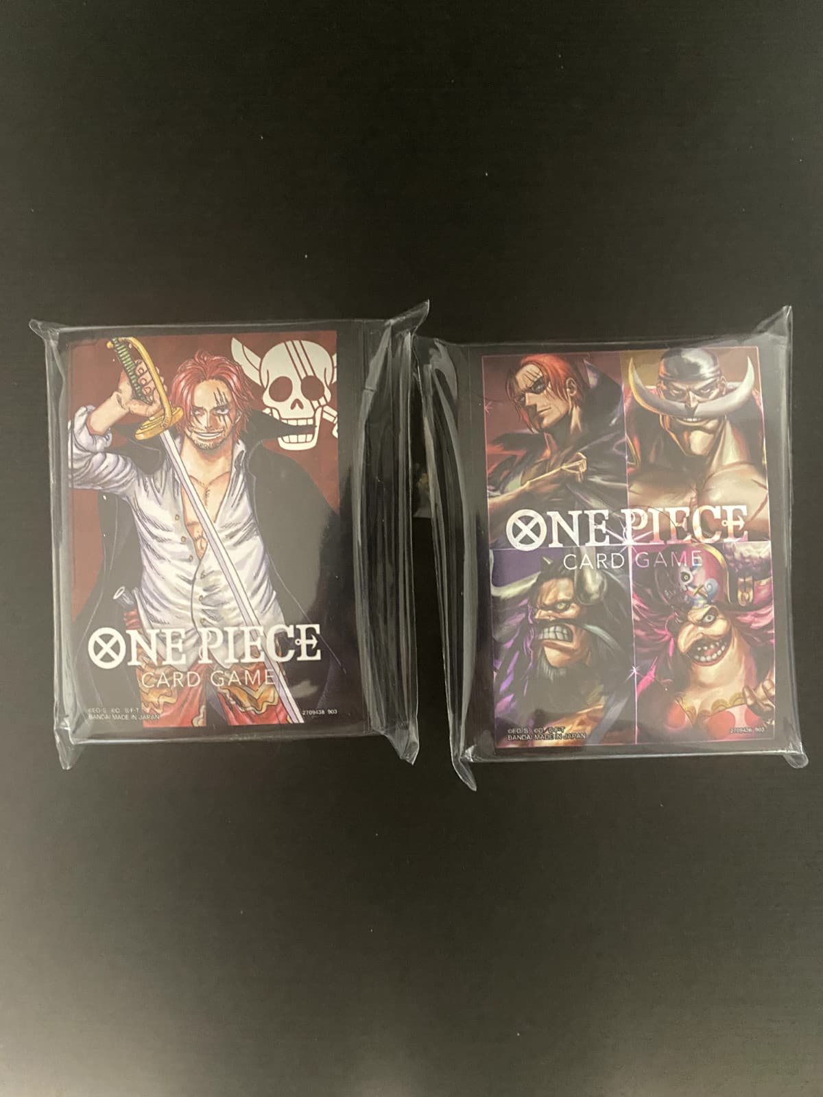 2 Set of Shanks and 4 Emperors  Sleeves One Piece Card Game  Official TCG