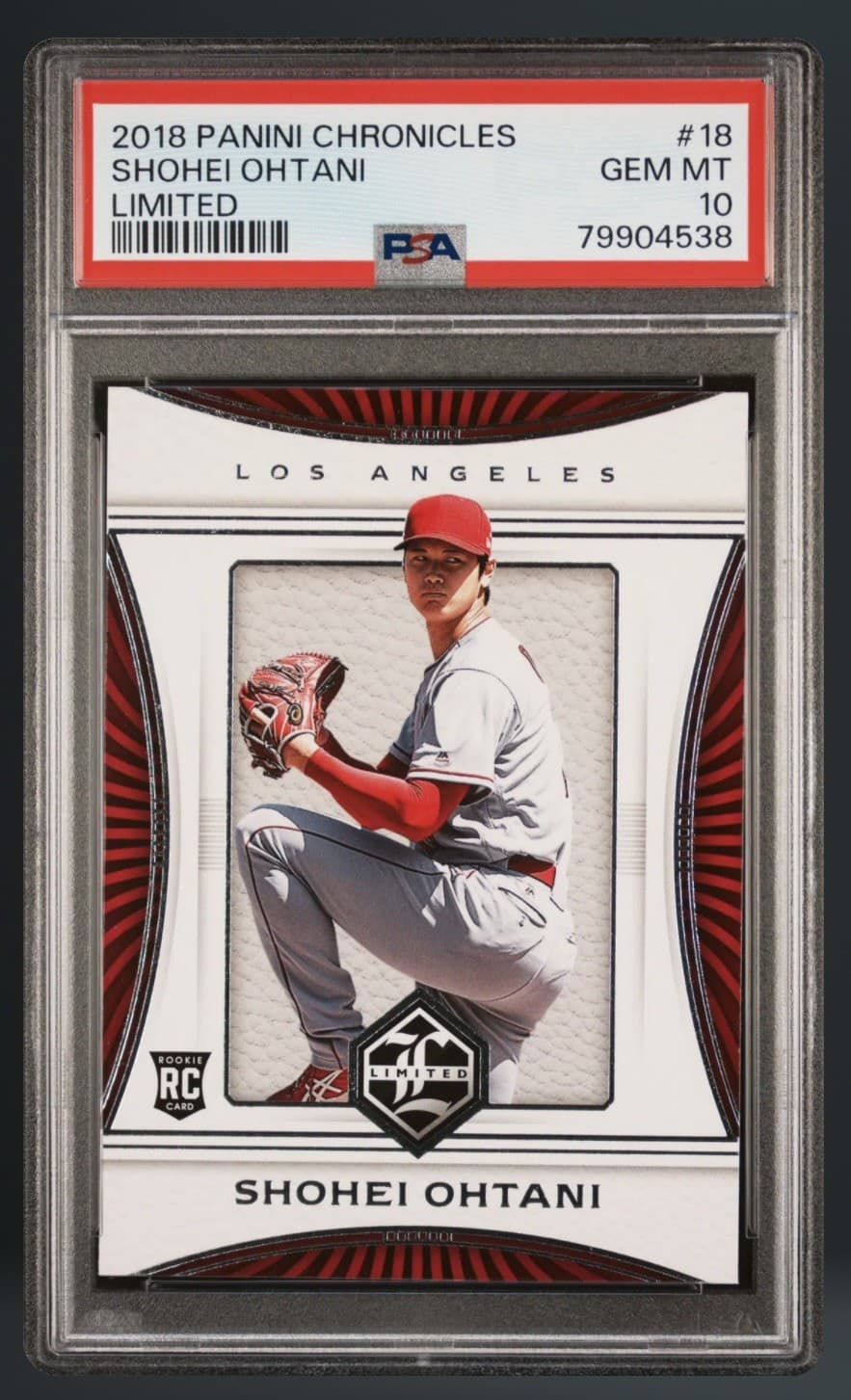2018 Panini Chronicles Limited SHOHEI OHTANI Rookie RC #18 PSA 10 Angels Dodgers