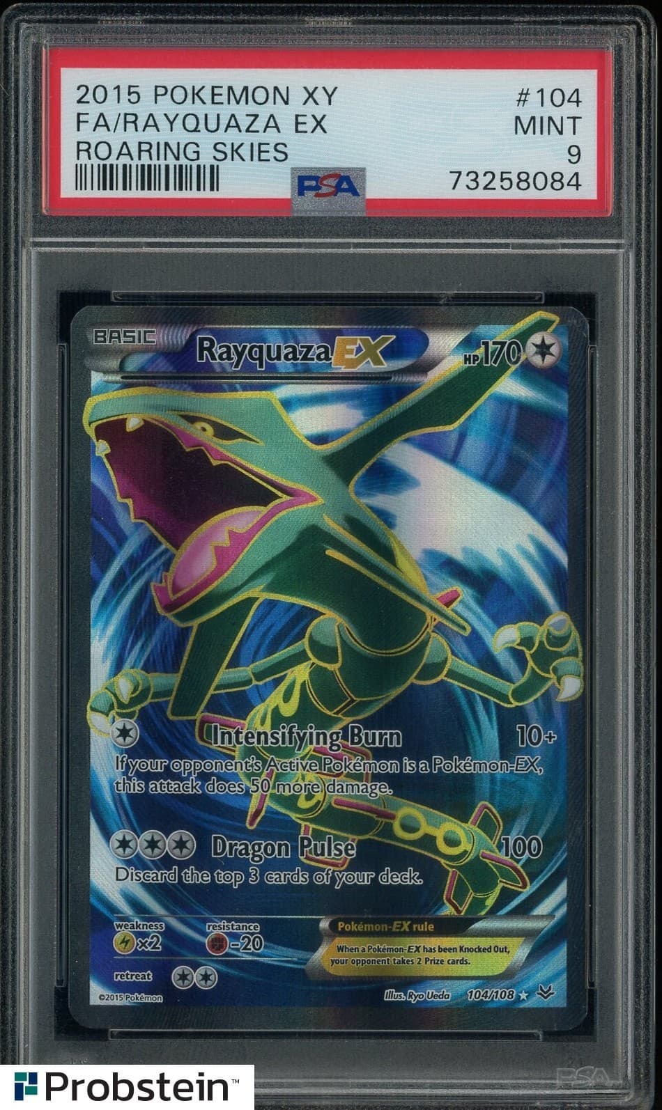 2015 Pokemon XY Roaring Skies #104 Rayquaza Ex FA PSA 9 MINT