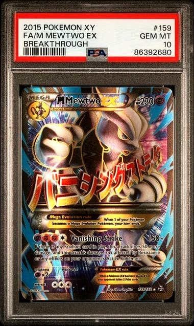 Pokemon Fa/M Mewtwo Ex 2015 Xy Breakthrough #159 Psa 10