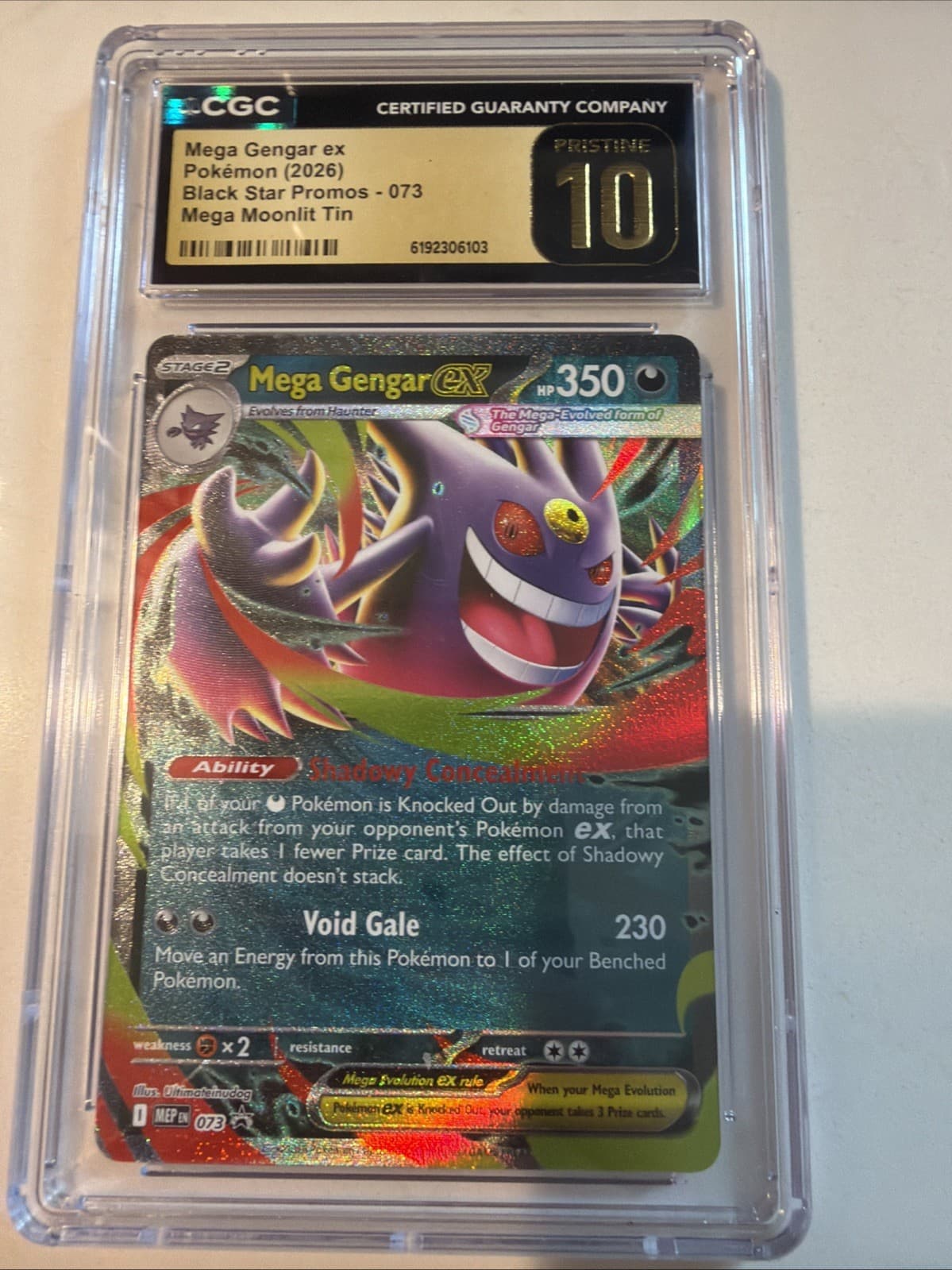 Mega Gengar EX 056/094 Me02: Phantasmal Flames Holo Rare Pokemon Card