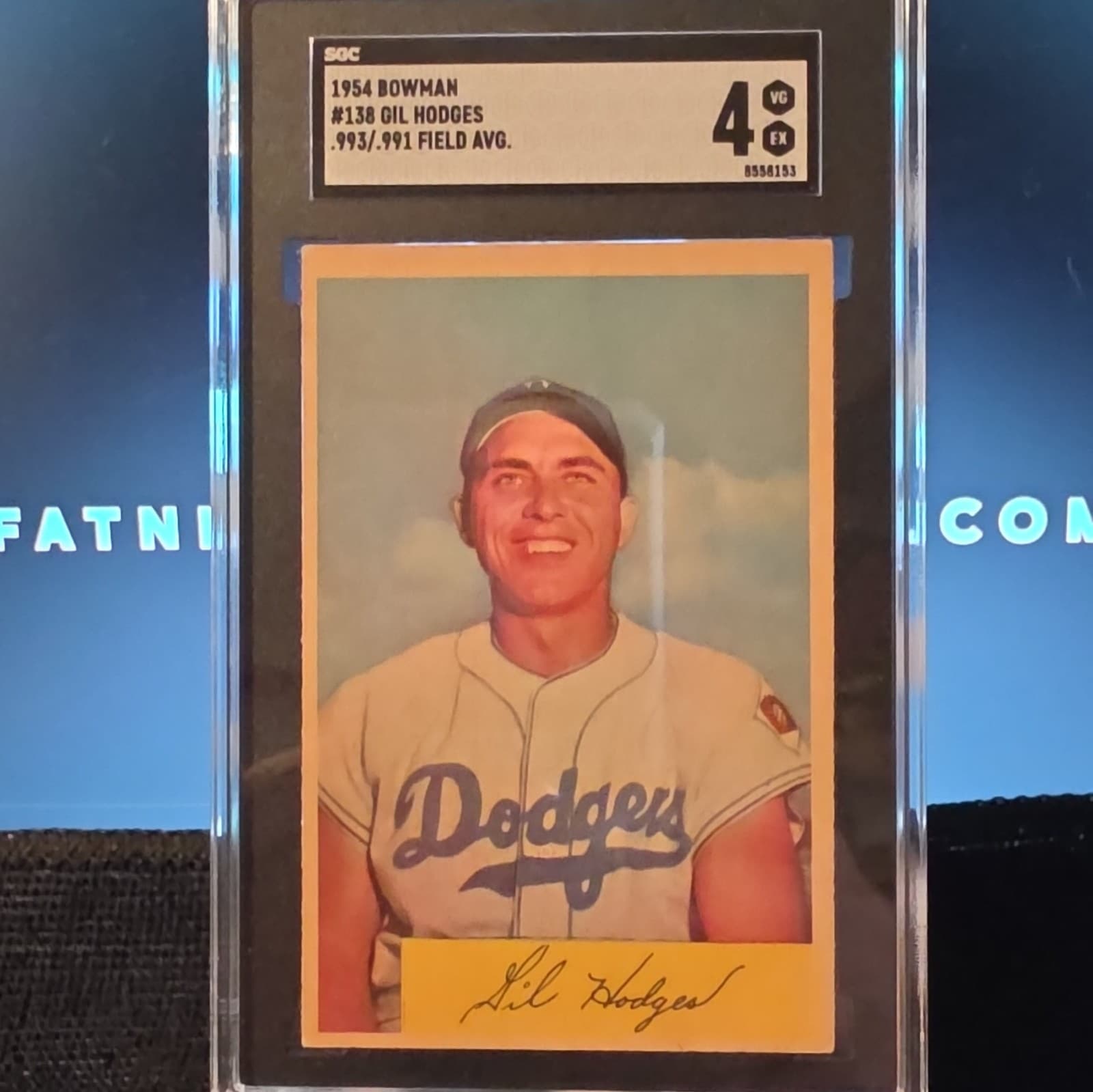 1954 Bowman Gil Hodges #138 Brooklyn Dodgers SGC 4 Graded Baseball Card