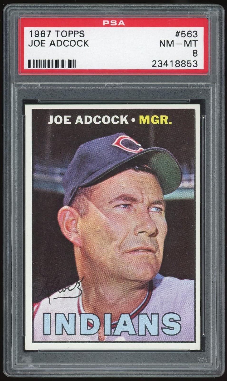 1967 Topps #563 Joe Adcock PSA 8 *8853