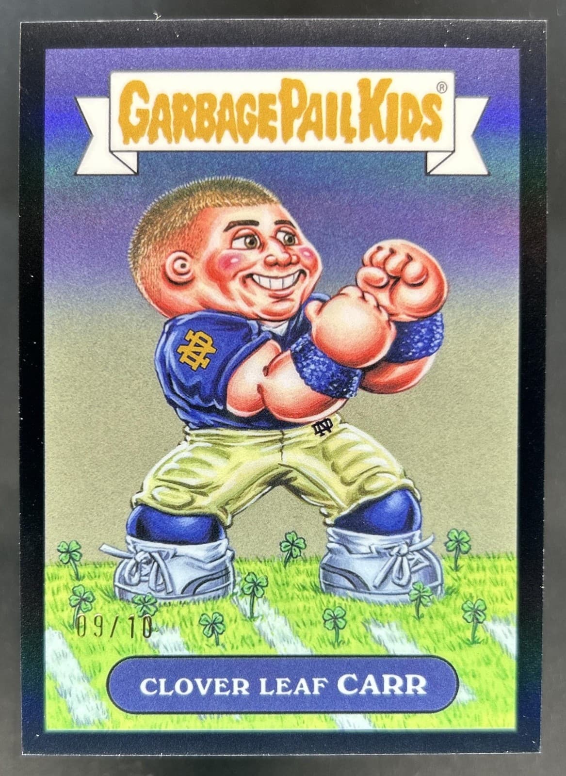 2026 Bowman CJ Carr GPK NIL Black Refractor SSP #/10 Fighting Irish