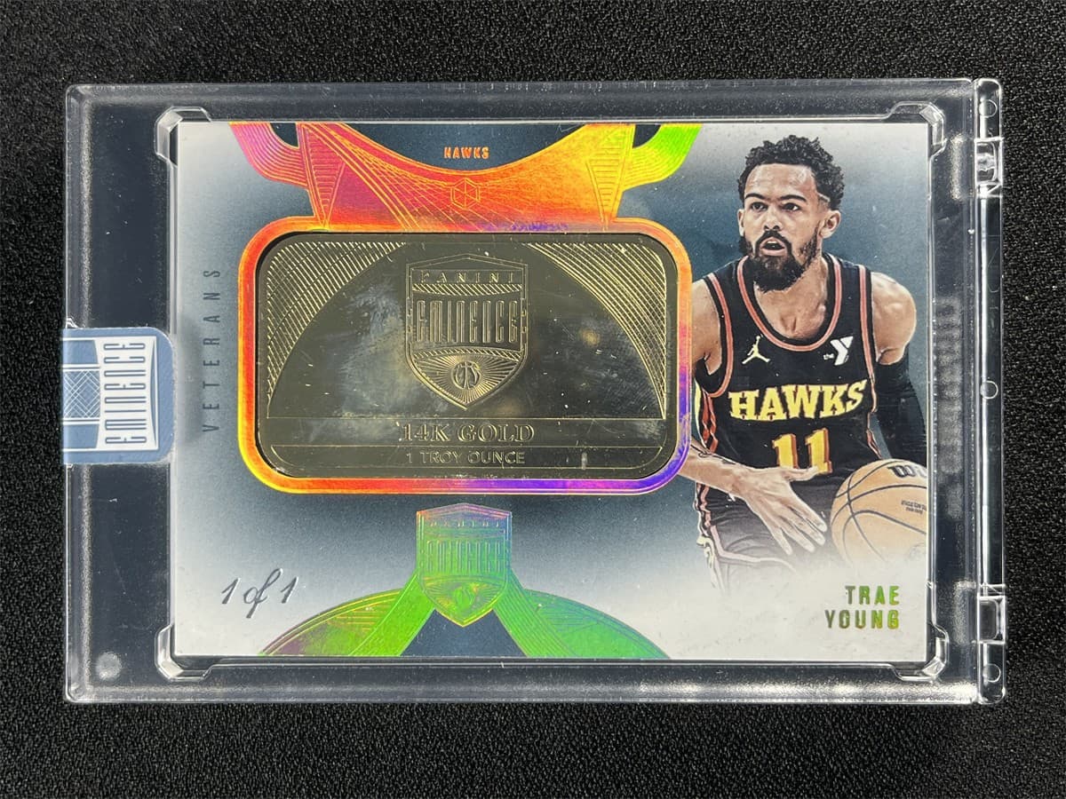 1/1 One Of One ! 2024-25 Panini Eminence Trae Young Gold Bar Veterans #VS-TRY