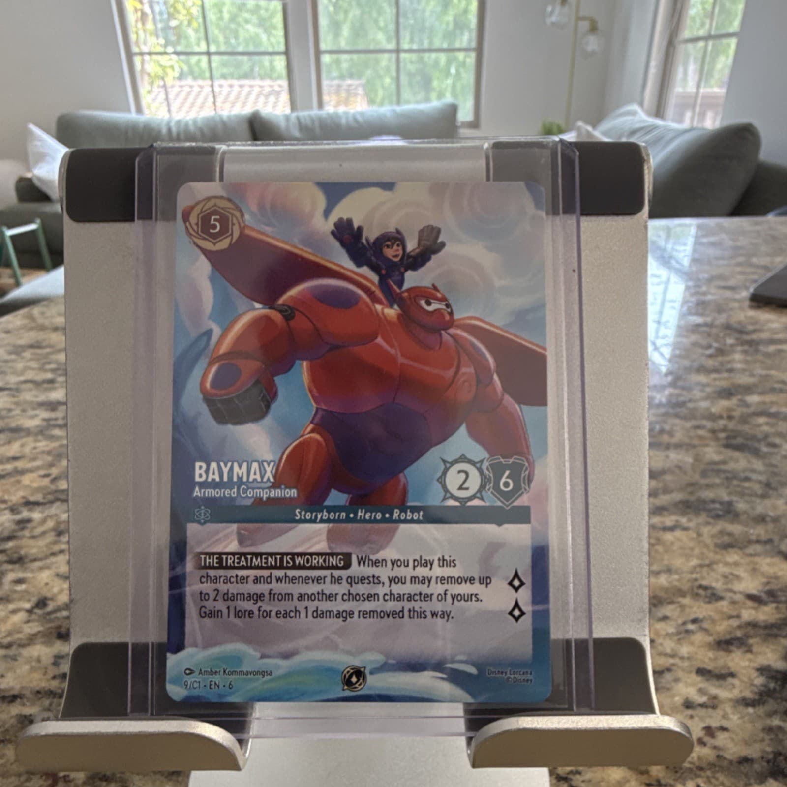 Disney Lorcana Baymax Armored Companion promo Legendary 9/204 Sapphire
