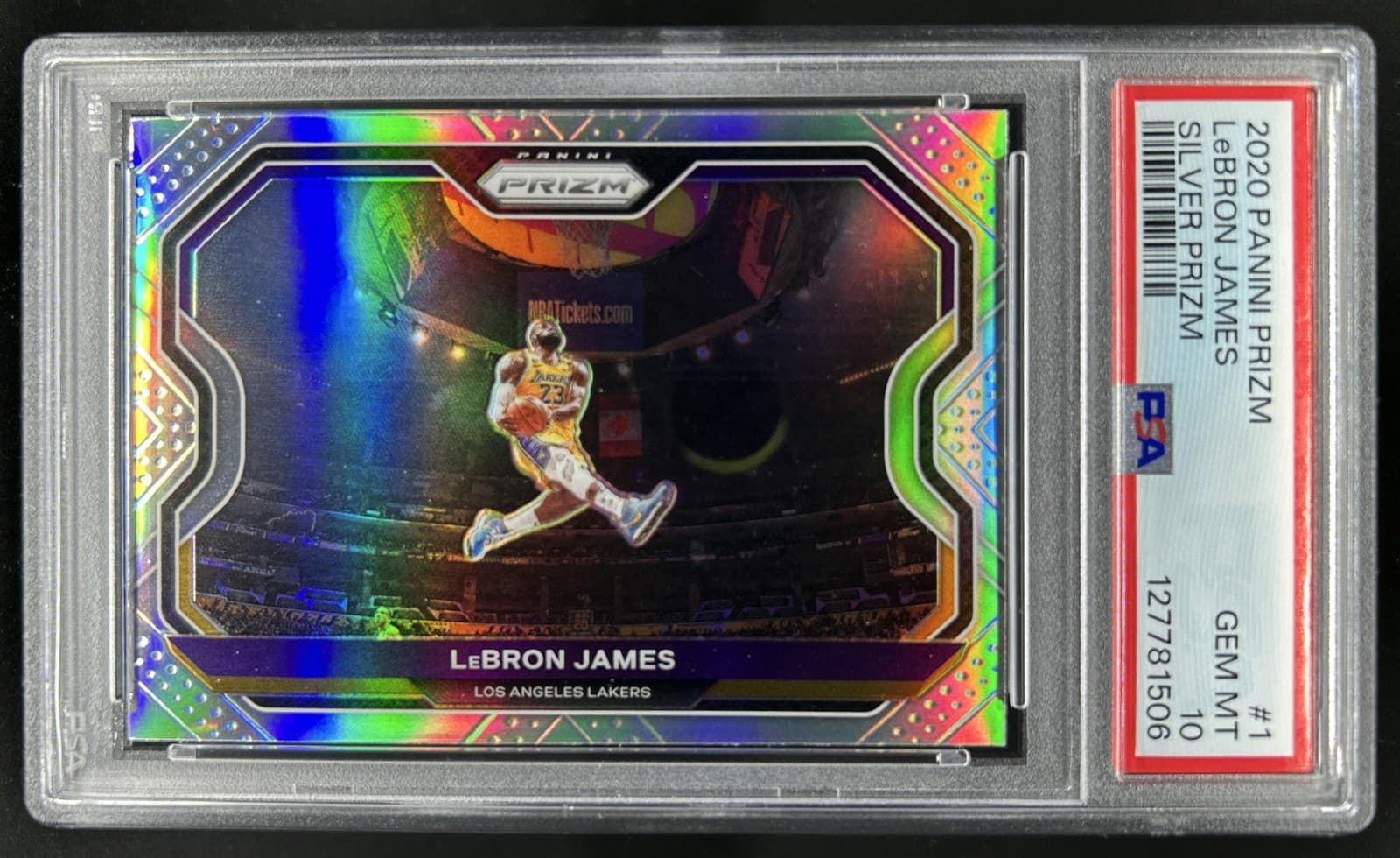 2020-21 Panini Prizm LeBron James Silver Prizm #1 Lakers PSA 10 GEM MINT