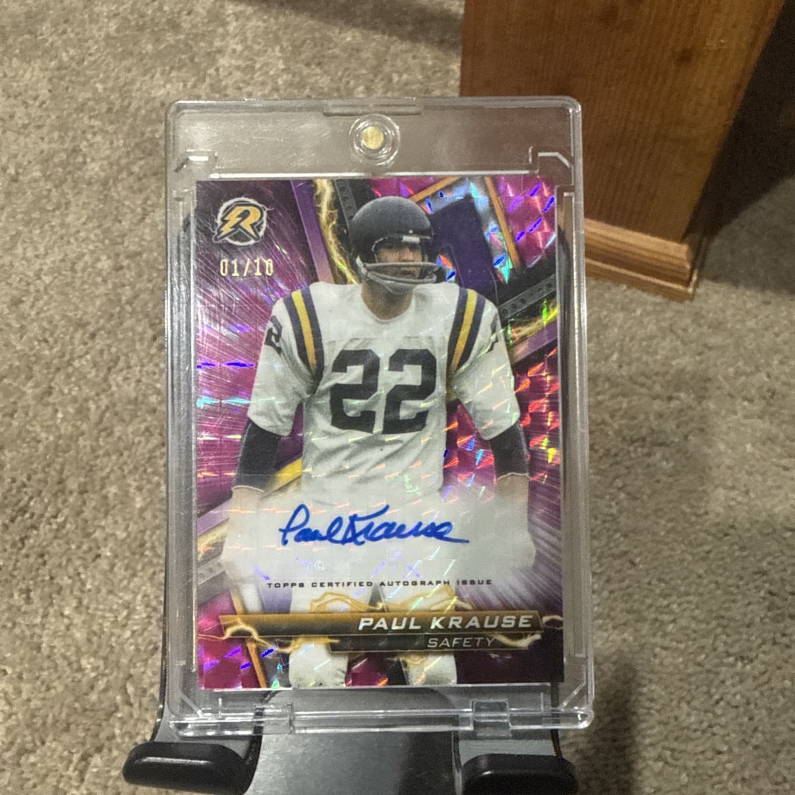 2024 Topps Resurgence Football Paul Krause  Auto /10 FIRST ON PRINT Vikings HOF
