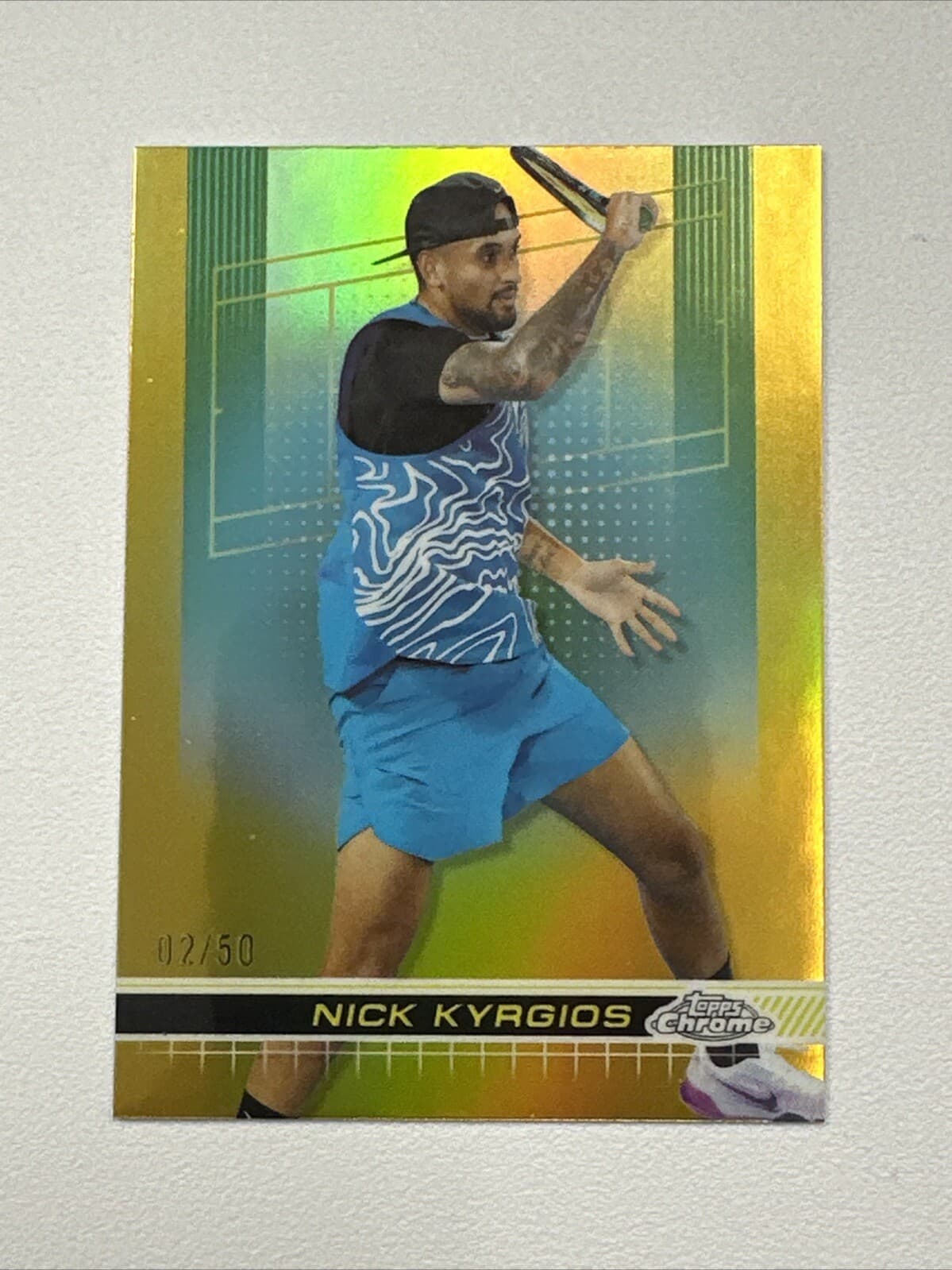 2024 Topps Chrome Tennis #187 NICK KYRIGOS Gold Refractor /50 - Australia