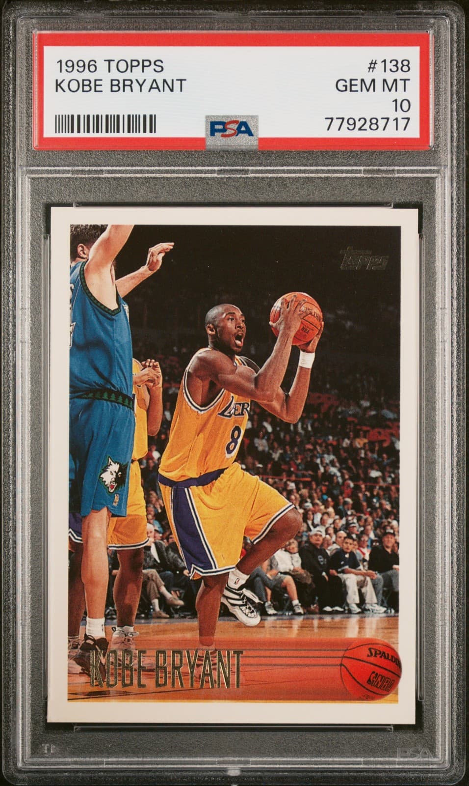 1996 Topps #138 Kobe Bryant Rookie Rc Psa 10