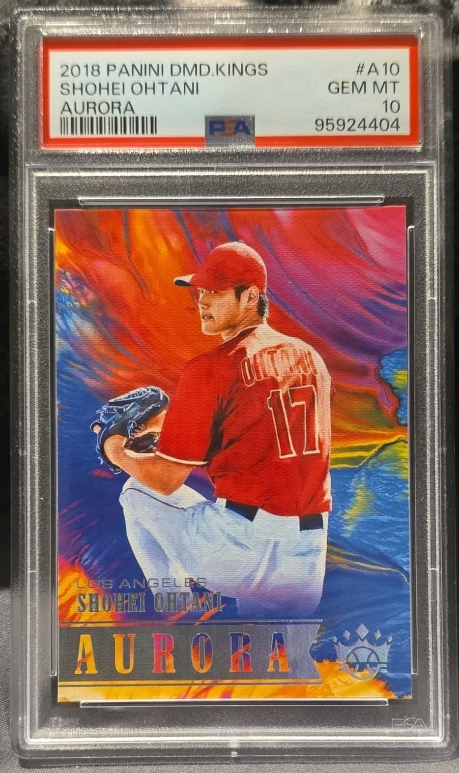 Panini 2018 Diamond Kings Aurora Shohei Ohtani RC #A10 Angels PSA 10