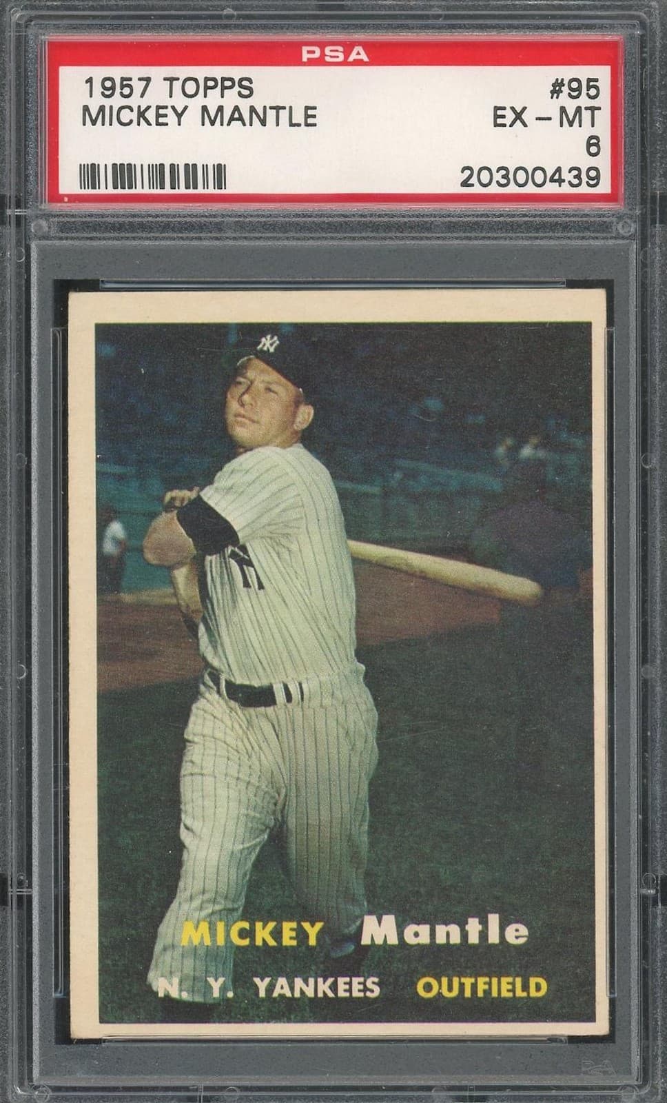 1957 Topps #95 Mickey Mantle PSA 6 *0439