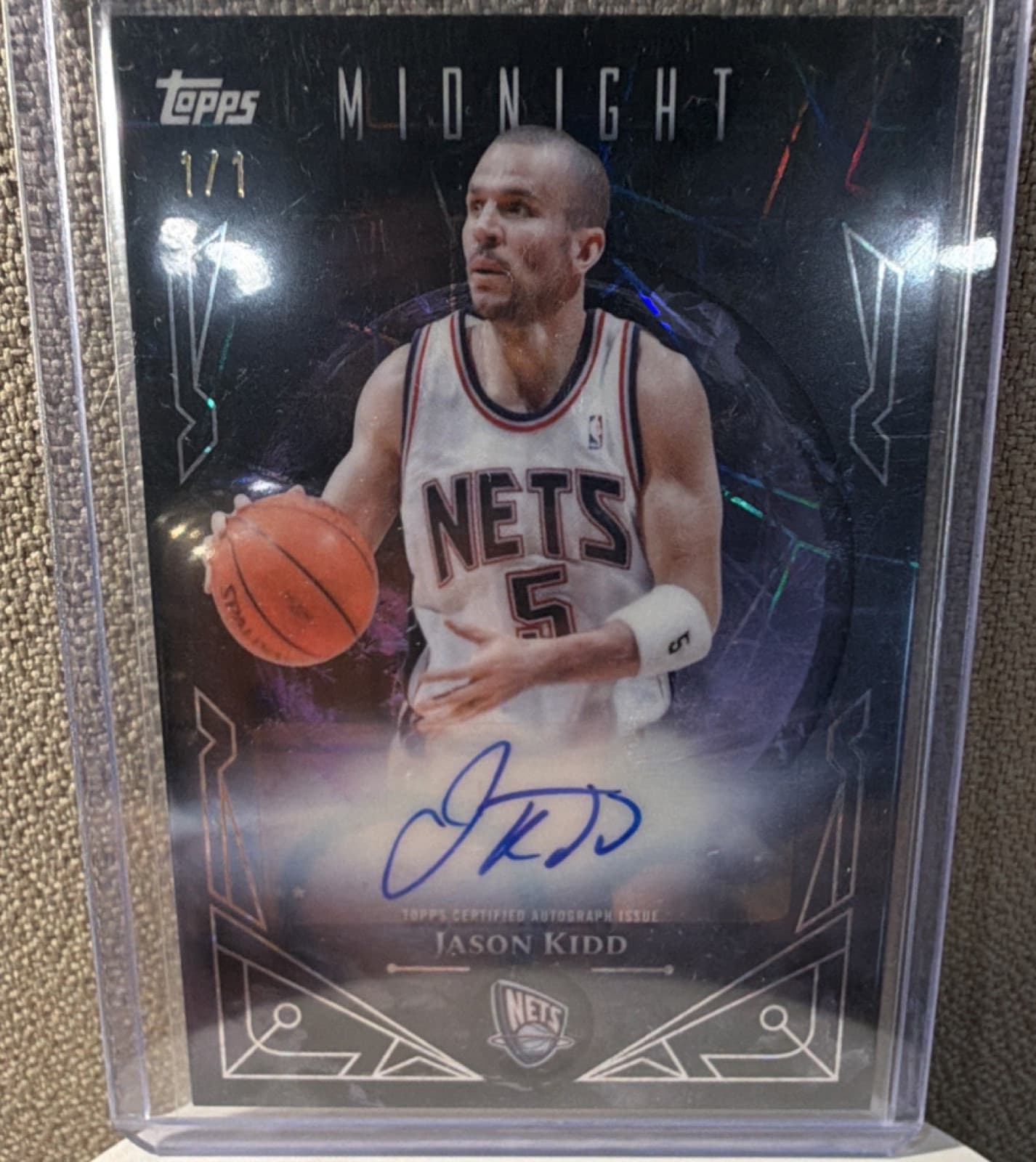 Topps Midnight Sun Signatures Autograph Jason Kidd Nets 1/1 MS-JK
