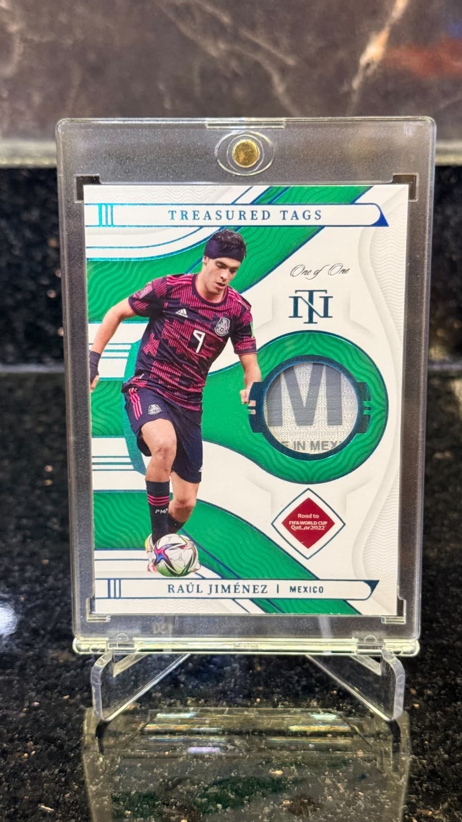 2022 Panini National Treasures World Cup Raul Jimenez 1/1 Patch Mexico