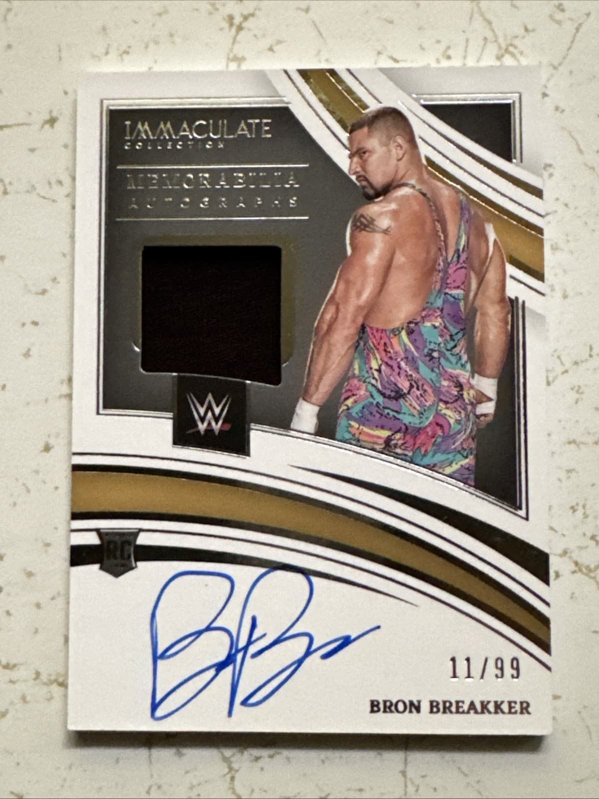 2022 WWE Immaculate Bron Breakker RC Auto Memorabilia Autograph /99 Rookie