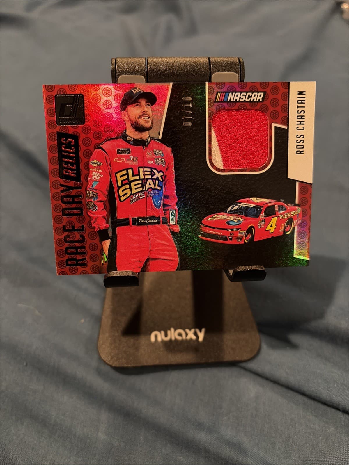 2019 Panini Donruss Racing NASCAR /10 Black Race Day Relics #RD-RC Ross Chastain