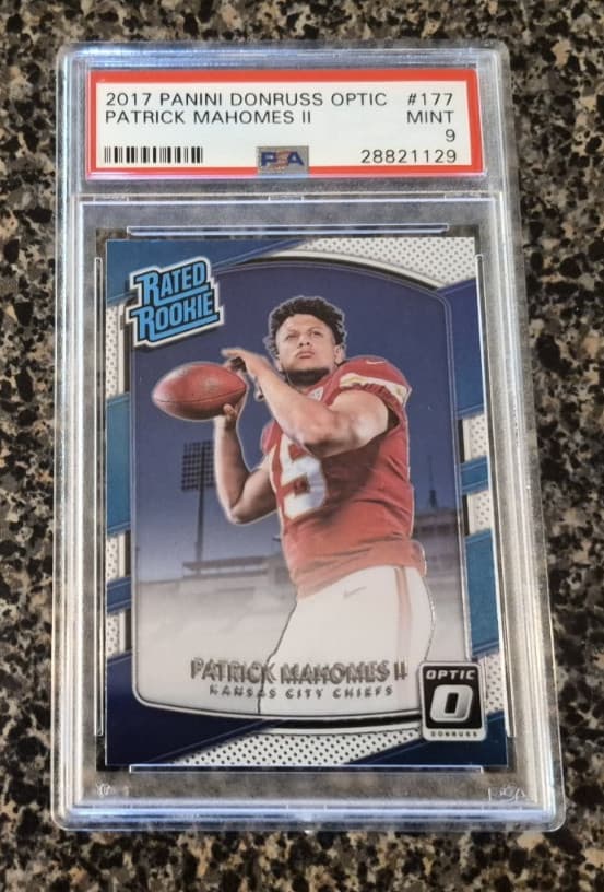 PSA 9 - 2017 Donruss Optic PATRICK MAHOMES II RC #177 - Kansas City Chiefs