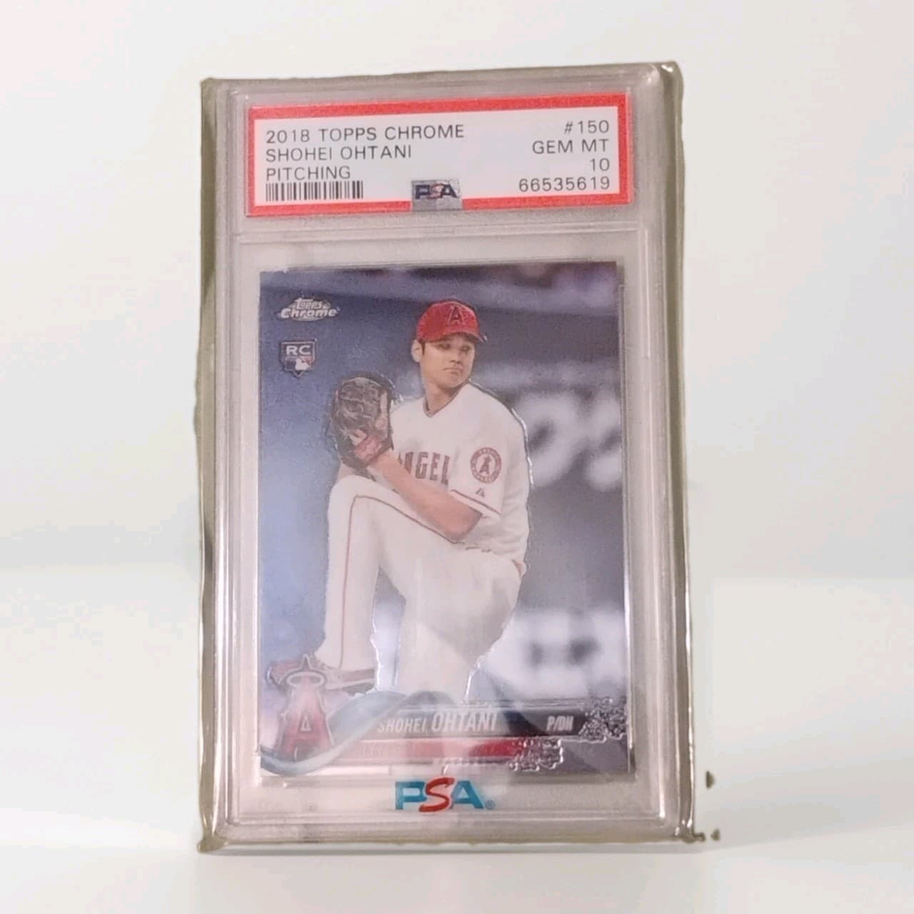2018 Topps Chrome #150 SHOHEI OHTANI Pitching Angels RC Rookie PSA 10 (B)