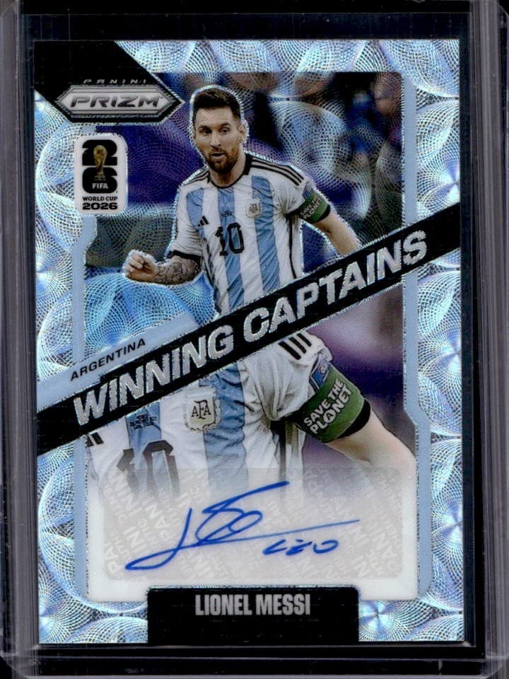 2026 Panini Prizm World Cup Lionel Messi Winning Captains Choice Auto #WC-LM