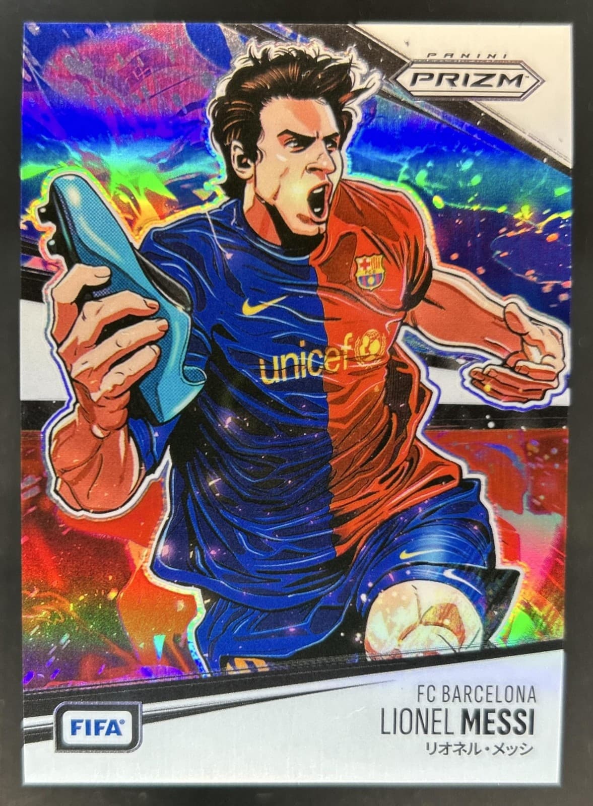2025-26 Panini Prizm FIFA Lionel Messi Manga SSP #19 Barcelona