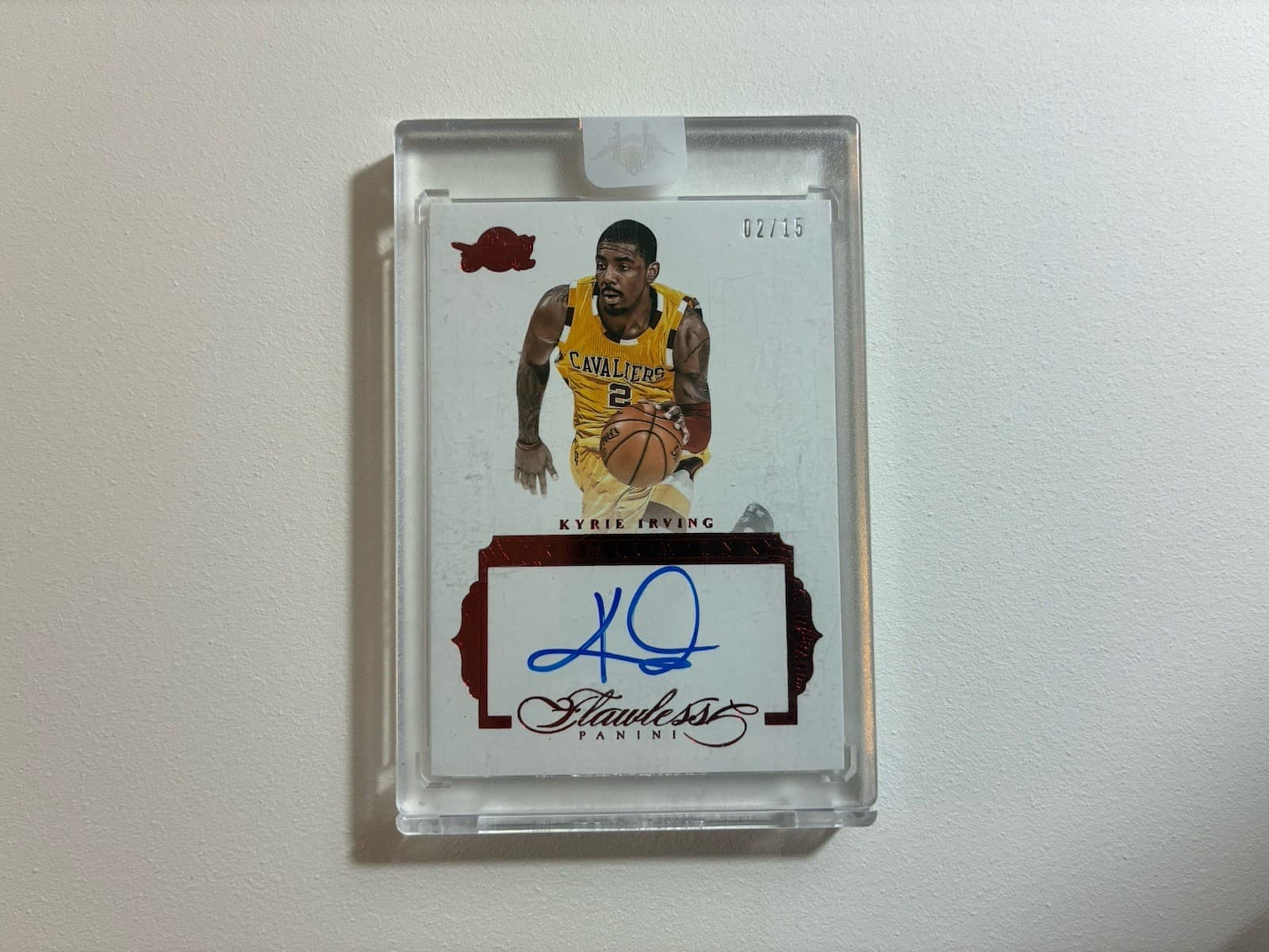 2015-16 Panini Flawless JERSEY Kyrie Irving Premium Ink Ruby Auto #/15 Cavaliers